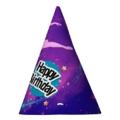 Happy Birthday Ballerina Galaxy Gepersonaliseerd Feesthoedjes (Rechts)