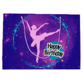 Happy Birthday Ballerina Galaxy Gepersonaliseerd Groot Cadeauzakje (Achterkant)