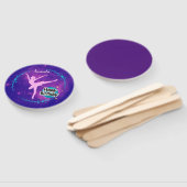 Happy Birthday Ballerina Galaxy Gepersonaliseerd Handwaaier (Niet-gemonteerd)