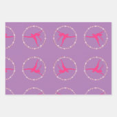 Happy Birthday Ballerina Galaxy Gepersonaliseerd Inpakpapier Vel (Voorkant 2)