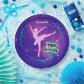 Happy Birthday Ballerina Galaxy Gepersonaliseerd Papieren Bordje (Feest)