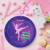 Happy Birthday Ballerina Galaxy Gepersonaliseerd Papieren Bordje (Feest)