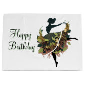 Happy Birthday Ballerina Groot Cadeauzakje (Voorkant)