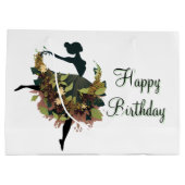 Happy Birthday Ballerina Groot Cadeauzakje (Achterkant)
