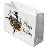 Happy Birthday Ballerina Groot Cadeauzakje (Achterkant Gekanteld)