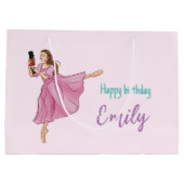 Happy Birthday - Ballerina Nutcracker with Name Groot Cadeauzakje (Achterkant)
