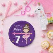 Happy Birthday Ballerina Papieren Bordje (Feest)