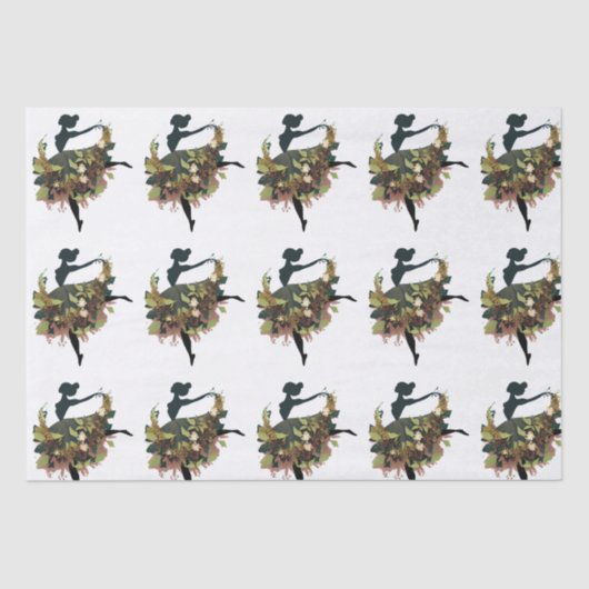 Happy Birthday Ballerina Tissuepapier (Voorkant)