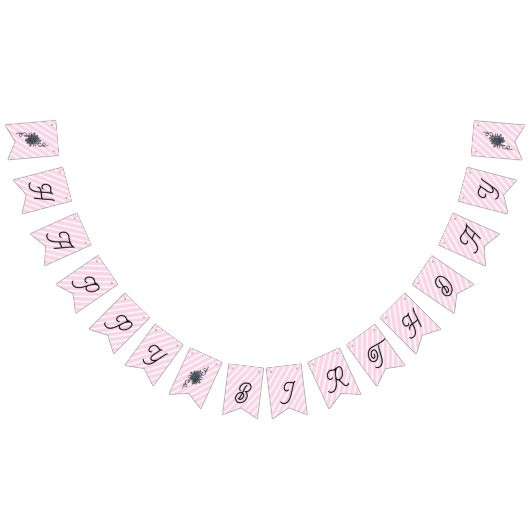 Happy Birthday Ballet Shoe Flowers Vlaggetjes (Alle)