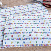 Happy Birthday ballon Colorful Tissue Paper Tissuepapier