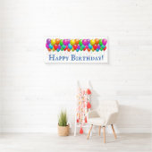 Happy Birthday-ballon en Confetti-banner Spandoek (Insitu)