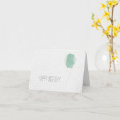 Happy Birthday ballon Kaart (Gele Bloem)