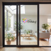 Happy Birthday Ballon Window Cling Raamsticker