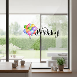 Happy Birthday Ballon Window Cling Raamsticker