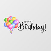 Happy Birthday Ballon Window Cling Raamsticker (Vel)