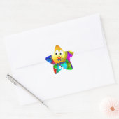 Happy Birthday-ballongezichten Ster Sticker (Envelop)