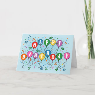 Happy Birthday-ballonkaart Kaart