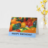 Happy Birthday-ballonkaart Kaart (Gele Bloem)