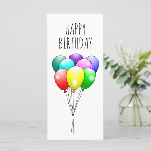 Happy Birthday-ballonnen (Staand voorkant)
