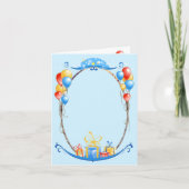 Happy Birthday-ballonnen - aangepaste naam & ouder Kaart (Voorkant)