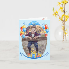 Happy Birthday-ballonnen - aangepaste naam & ouder Kaart