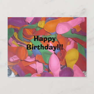 Happy Birthday-ballonnen Briefkaart