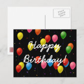Happy Birthday-ballonnen Briefkaart (Voorkant / Achterkant)