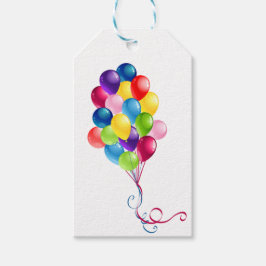 Happy Birthday-ballonnen Cadeaulabel