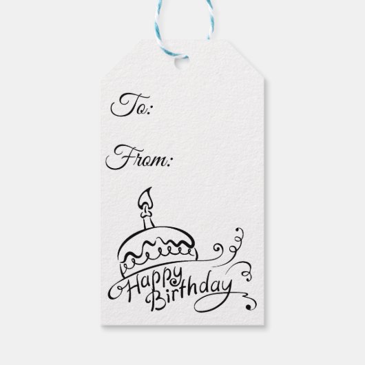 Happy Birthday-ballonnen Cadeaulabel (Achterkant)