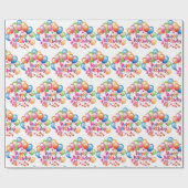 Happy Birthday-ballonnen Cadeaupapier (Vlak)