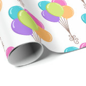 Happy Birthday-ballonnen Cadeaupapier (Rol Hoek)