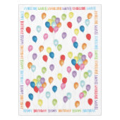 Happy Birthday-ballonnen Editable Table Cloth Tafelkleed (Voorkant)
