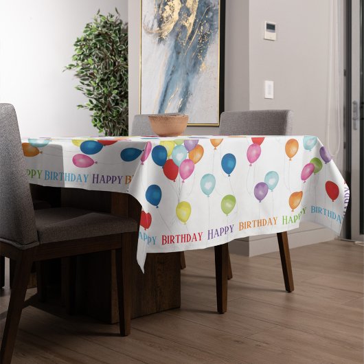 Happy Birthday-ballonnen Editable Table Cloth Tafelkleed