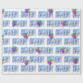 Happy Birthday-ballonnen en Confetti Cadeaupapier (Vlak)