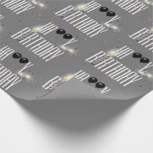 Happy Birthday-ballonnen en Confetti Cadeaupapier