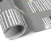 Happy Birthday-ballonnen en Confetti Cadeaupapier (Rol Hoek)