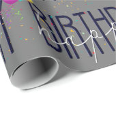 Happy Birthday-ballonnen en Confetti Cadeaupapier (Rol Hoek)