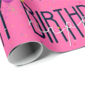 Happy Birthday-ballonnen en Confetti Cadeaupapier (Rol Hoek)