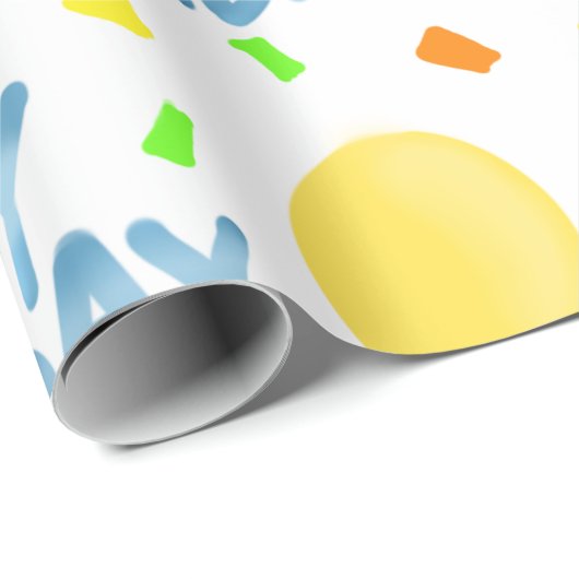 Happy Birthday-ballonnen en Confetti Cadeaupapier (Rol Hoek)