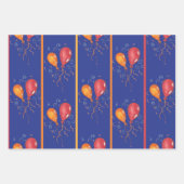 Happy Birthday-ballonnen Inpakpapier Vel (Voorkant)