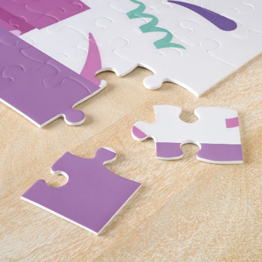 Happy Birthday-ballonnen Legpuzzel (Zijkant)