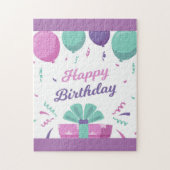 Happy Birthday-ballonnen Legpuzzel (Verticaal)