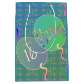 "Happy Birthday" ballonnen Medium Cadeauzakje (Voorkant)