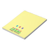 Happy Birthday, ballonnen Notitieblok (Linkerzijde)