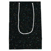 Happy Birthday ballonnen op Glitter Medium Cadeauzakje (Achterkant)