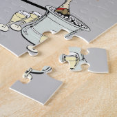 Happy Birthday-ballonnen over de heuvelCake Legpuzzel (Zijkant)