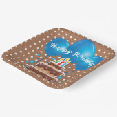 Happy Birthday-ballonnen Papieren Bordje (Gebogen)