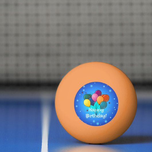Happy Birthday-ballonnen, Pingpongbal (Net)