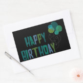 Happy Birthday-ballonnen Rechthoekige Sticker (Envelop)