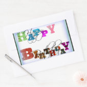 Happy Birthday-ballonnen Rechthoekige Sticker (Envelop)